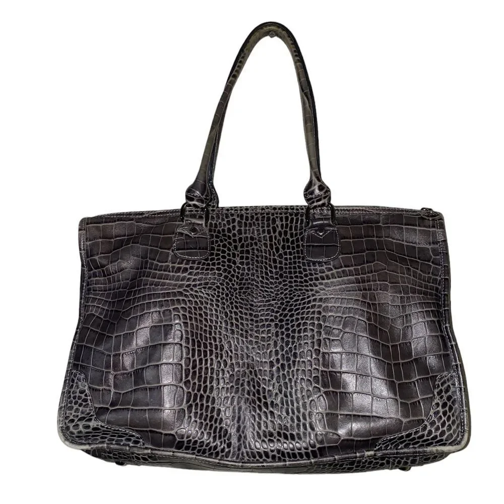 Longchamp croc embossed